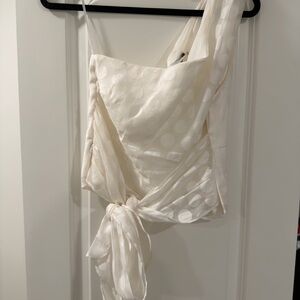 DO+BE Cream Polka Dot Blouse